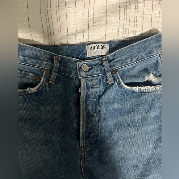 AGOLDE high rise cropped mom jeans - Picture 2 of 3